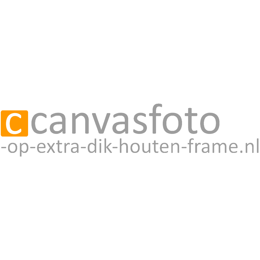 canvasfoto op extra dik houten frame logo